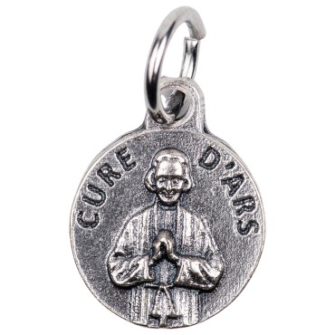 Médaille moulée en métal couleur argentée Ø 1.2 cm, Plusieurs Saints.