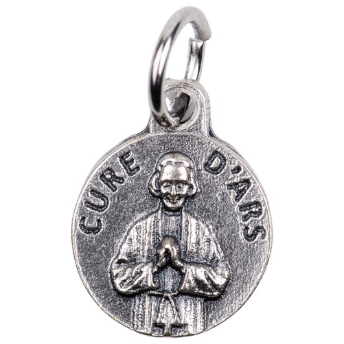 Médaille moulée en métal couleur argentée Ø 1.2 cm, Plusieurs Saints.