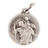 Médaille moulée ou frappée en métal couleur argentée Ø 1.5 cm. Plusieurs saints.