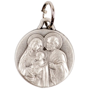 Médaille moulée ou frappée en métal couleur argentée Ø 1.5 cm. Plusieurs saints.