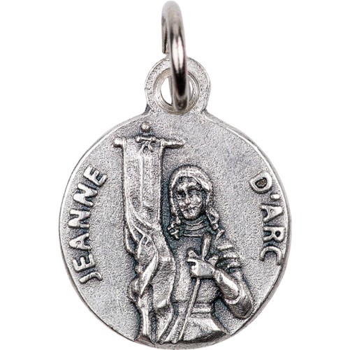 Médaille moulée ou frappée en métal couleur argentée Ø 1.5 cm. Plusieurs saints.