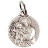 Médaille moulée ou frappée en métal couleur argentée Ø 1.5 cm. Plusieurs saints.