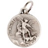 Médaille moulée ou frappée en métal couleur argentée Ø 1.5 cm. Plusieurs saints.