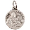 Médaille moulée ou frappée en métal couleur argentée Ø 1.5 cm. Plusieurs saints.
