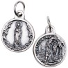 Médaille moulée ou frappée en métal couleur argentée Ø 1.5 cm. Plusieurs saints.