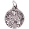 Médaille moulée ou frappée en métal couleur argentée Ø 1.5 cm. Plusieurs saints.