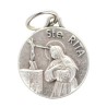 Médaille moulée ou frappée en métal couleur argentée Ø 1.5 cm. Plusieurs saints.