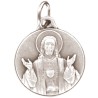 Médaille moulée ou frappée en métal couleur argentée Ø 1.5 cm. Plusieurs saints.