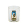 Veilleuse blanche avec autocollant "vitrail" de saint 20/24, H. 6,5 cm, Ø 5 cm ( VO 5)