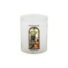 Veilleuse blanche avec autocollant "vitrail" de saint 20/24, H. 6,5 cm, Ø 5 cm ( VO 5)