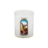 Veilleuse blanche avec autocollant "vitrail" de saint 20/24, H. 6,5 cm, Ø 5 cm ( VO 5)