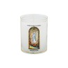 Veilleuse blanche avec autocollant "vitrail" de saint 20/24, H. 6,5 cm, Ø 5 cm ( VO 5)