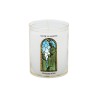 Veilleuse blanche avec autocollant "vitrail" de saint 20/24, H. 6,5 cm, Ø 5 cm ( VO 5)
