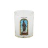 Veilleuse blanche avec autocollant "vitrail" de saint 20/24, H. 6,5 cm, Ø 5 cm ( VO 5)