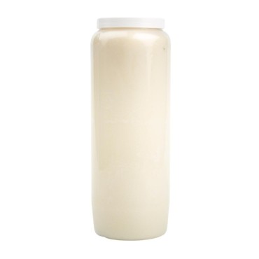 Bougie de neuvaine duree 9 jours 100% vegetal, hauteur 18 cm Ø 6,5 cm. VENDUE A L UNITE