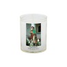 Veilleuse blanche avec autocollant de saint 20/24, H. 6,5 cm, Ø 5 cm ( VO 5).
