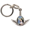 Porte-cles en metal en forme d ancre H. 4 cm avec une resine. Differents Saints
