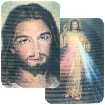 Carte bidimension relief plastifiee H.8.5 x 5 cm, plusieurs saints.