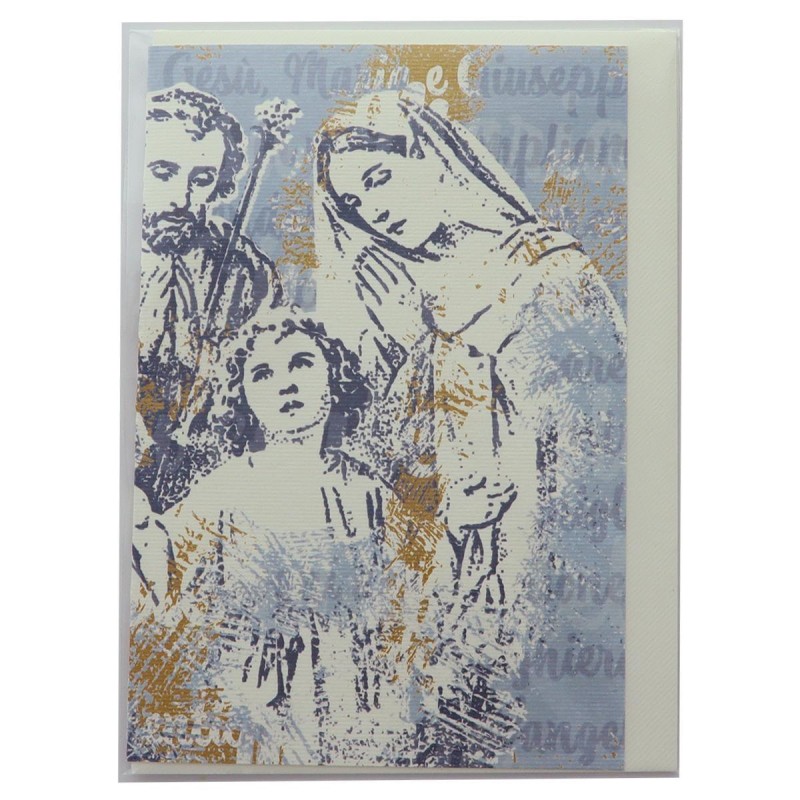 Carte double avec enveloppe H. 15,5 x 10,5 cm. Differents Saints.