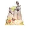 Bougeoir en plexi assemblable, avec représentations de saints. Livre avec une bougie, H. 13,5 cm. Plusieurs saints