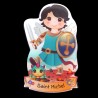 Magnet enfantin en resine souple , H. 8 cm. Plusieurs saints.