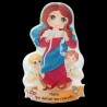 Magnet enfantin en resine souple , H. 8 cm. Plusieurs saints.