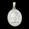 Médaille en acier inoxydable de couleur argenté, H. 2.1 cm. Existe avec différents Saints.