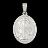 Médaille en acier inoxydable de couleur argenté, H. 2.1 cm. Existe avec différents Saints.